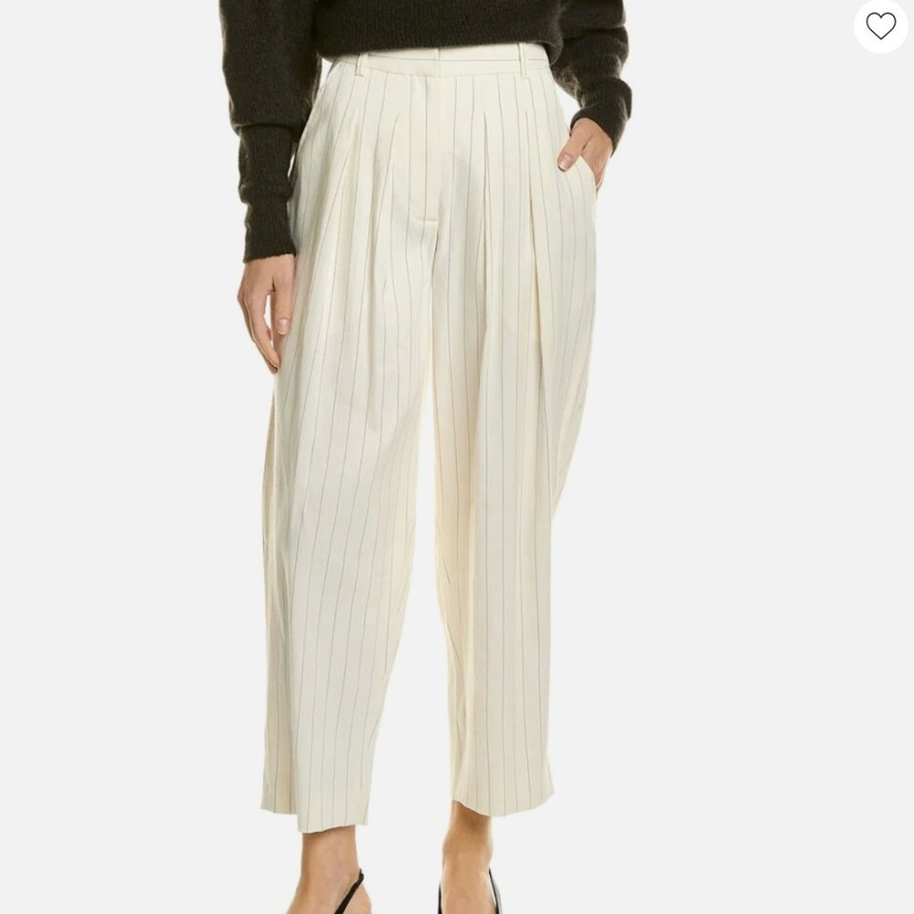 Size 0 FRAME Pleated Crop Trouser